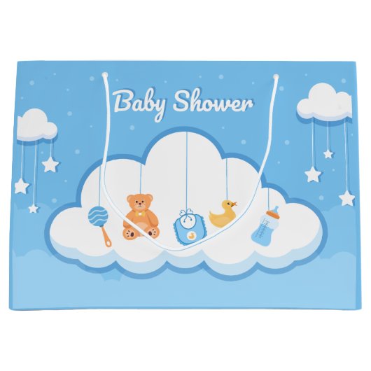 schattige baby douche groot cadeauzakje (Voorkant)