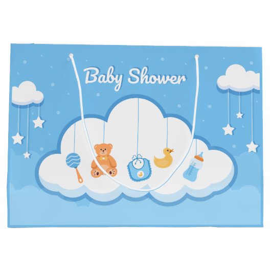 schattige baby douche groot cadeauzakje (Achterkant)