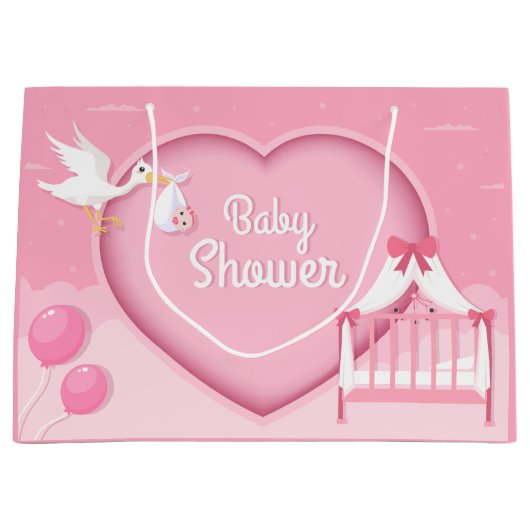 schattige baby douche groot cadeauzakje (Voorkant)