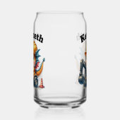 Schattige baby-draak die een mini-graafmachine geb blikvorm glas (Rechts)