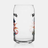 Schattige baby-draak in politieauto op patrouille blikvorm glas (Rechts)