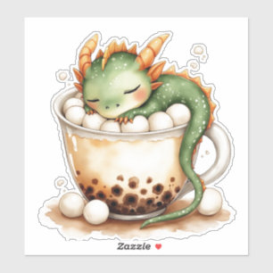 Schattige Baby Draak Op Eieren Sticker
