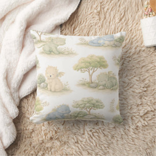 Schattige Baby Draak Pastel Bos Patroon (1) Kussen