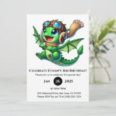 Schattige Baby Draak Verjaardag Kaart (Staand voorkant)