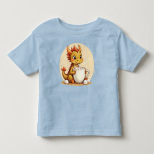 Schattige Baby Draak Warme Chocolade Kinderen Kawa Kinder Shirts