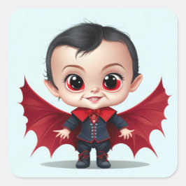 Schattige Baby Dracula Vierkante Sticker