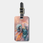 Schattige Baby Dragon met Crystal Gem: Fantasy Art Bagagelabel (Voorkant verticaal)