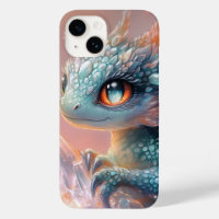 Schattige Baby Dragon met Crystal Gem: Fantasy Art