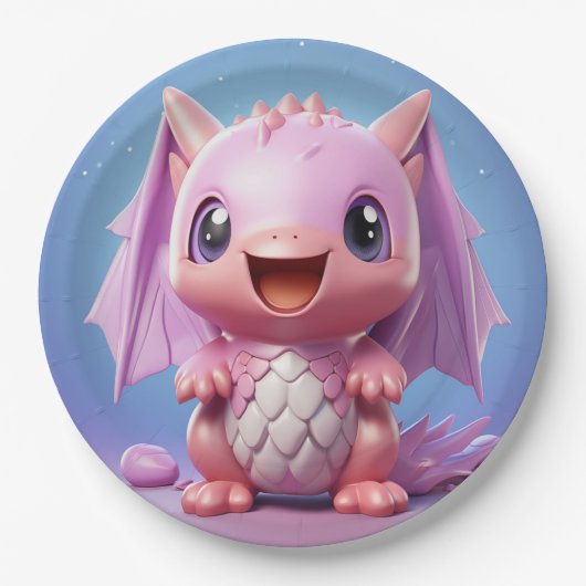Schattige baby dragon papier bord (Voorkant)