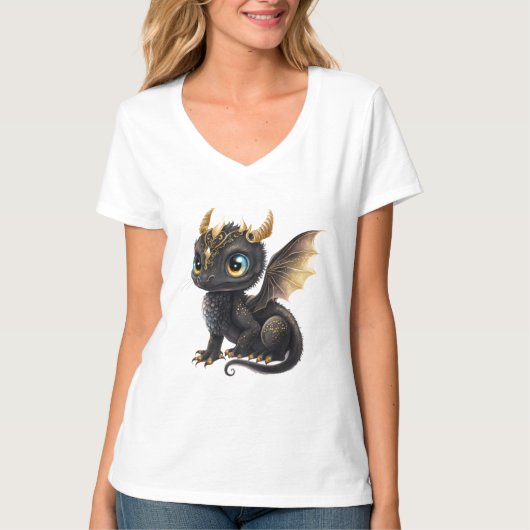 Schattige Baby Dragon T-shirt (Voorkant)