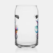 Schattige baby drakenfietsen in het voorjaar blikvorm glas (Links)