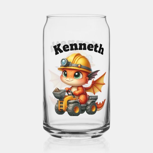 Schattige baby-drakenmijnpareltjes in een klein vo blikvorm glas (Achterkant)