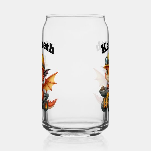 Schattige baby-drakenmijnpareltjes in een klein vo blikvorm glas (Rechts)