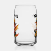 Schattige baby-drakenmijnpareltjes in een klein vo blikvorm glas (Links)