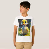 Schattige Baby Duck Gedrukte Kinderen T-shirt (Voorkant volledig)