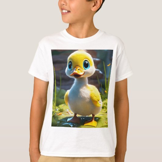 Schattige Baby Duck Gedrukte Kinderen T-shirt (Voorkant)