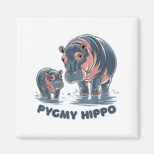 Schattige Baby Dwergnijlpaard Moo Deng Grappige Di Magneet