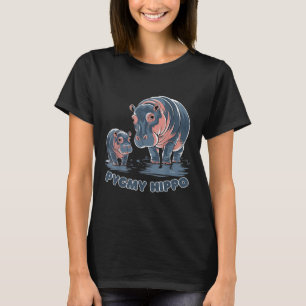 Schattige Baby Dwergnijlpaard Moo Deng Grappige Di T-shirt