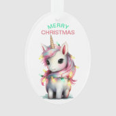 Schattige Baby Eenhoorn String Lights Kinder Kerst Ornament (voorkant)