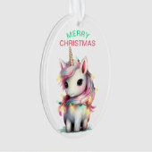 Schattige Baby Eenhoorn String Lights Kinder Kerst Ornament (voorkant)