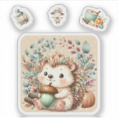 Schattige Baby egel sticker. Sticker (Voorkant)