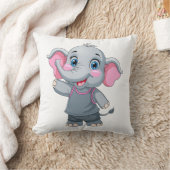 Schattige Baby Elephant Sierkussen (Deken)
