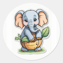 Schattige Baby Elephant Sticker - Schattigee Safar