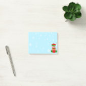 Schattige baby elf & lichte bollen op lichtblauw post-it® notes (Kantoor)