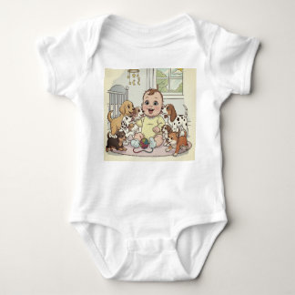 schattige Baby en honden Cartoon Baby Romper