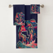 schattige baby en slijmvliesolifant  bad handdoek (Insitu)