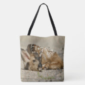 Schattige Baby Fawn Tote Bag (Achterkant)