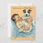  Schattige Baby Fles Puppy Hond, Baby shower Kaart (Voorkant)