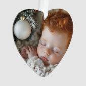 Schattige Baby-foto | Baby's eerste kerst Ornament (voorkant)