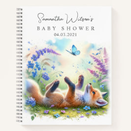 Schattige Baby Fox Baby shower gastenboek Notitieboek