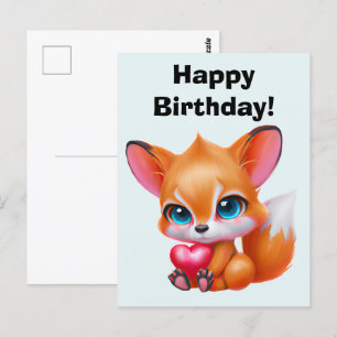 Schattige Baby Fox Briefkaart
