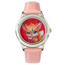 Schattige Baby Fox Horloge