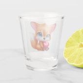 Schattige Baby Fox Shot Glas (Achterkant)