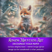 Schattige Baby Fox Winter Wonderland Decoupage Tissuepapier