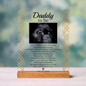 Schattige Baby gedicht voor papa Acryl Bord (Neutraal)