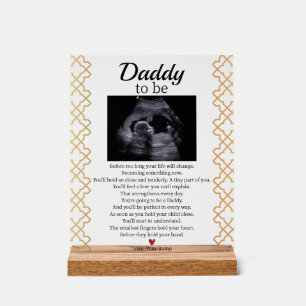 Schattige Baby gedicht voor papa Acryl Bord