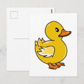 Schattige Baby gele eend Briefkaart (Voorkant / Achterkant)