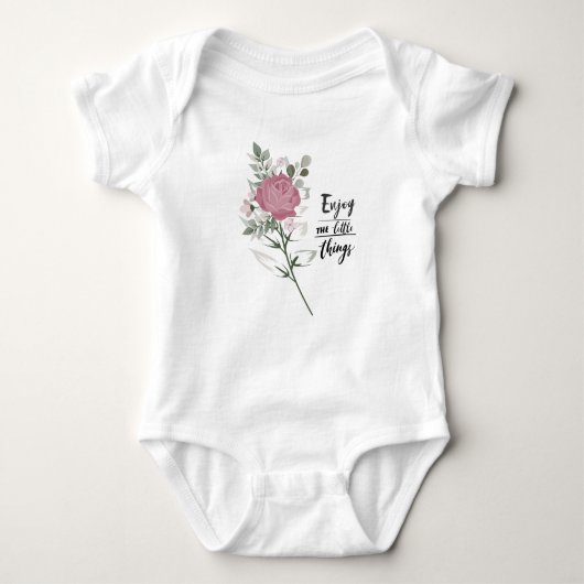 Schattige Baby Geniet van de kleine dingen Quote Romper (Voorkant)