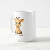 Schattige baby-giraf koffiemok (Voorkant links)