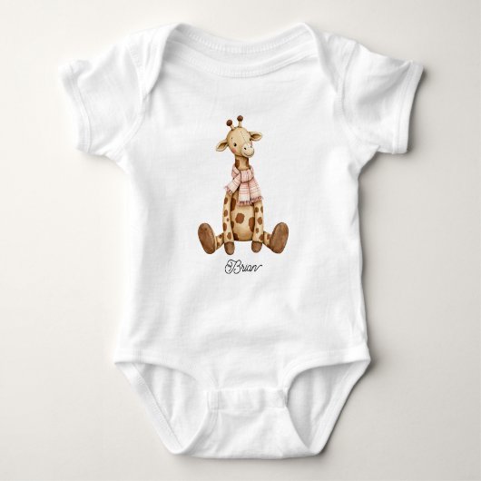 Schattige baby-giraf met sjaal romper (Voorkant)