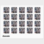 Schattige baby-giraf vierkante sticker (Vel)