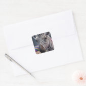 Schattige baby-giraf vierkante sticker (Envelop)