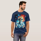 Schattige Baby Giraffe Head in Clouds T-shirt (Voorkant volledig)
