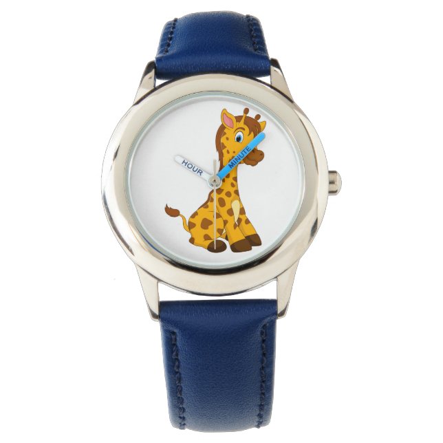 Schattige Baby Giraffe Horloge (Voorkant)