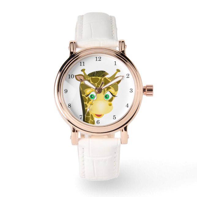 Schattige baby-giraffe horloge (Voorkant)
