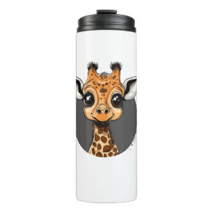 Schattige Baby Giraffe Illustratie Thermosbeker